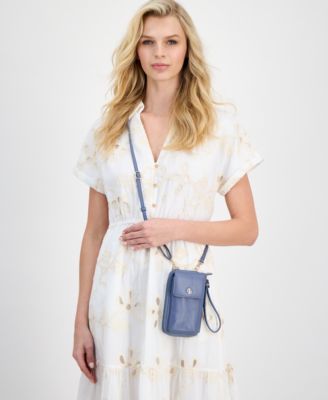 Softy Leather Tech Crossbody Wallet