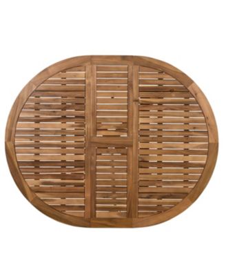 5-Piece Extendable Wooden Patio Dining Set