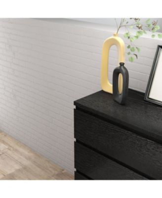 Black 4-Drawer Modern Dresser