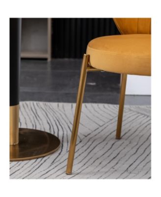  White Round Dining Set with 2 Chairs