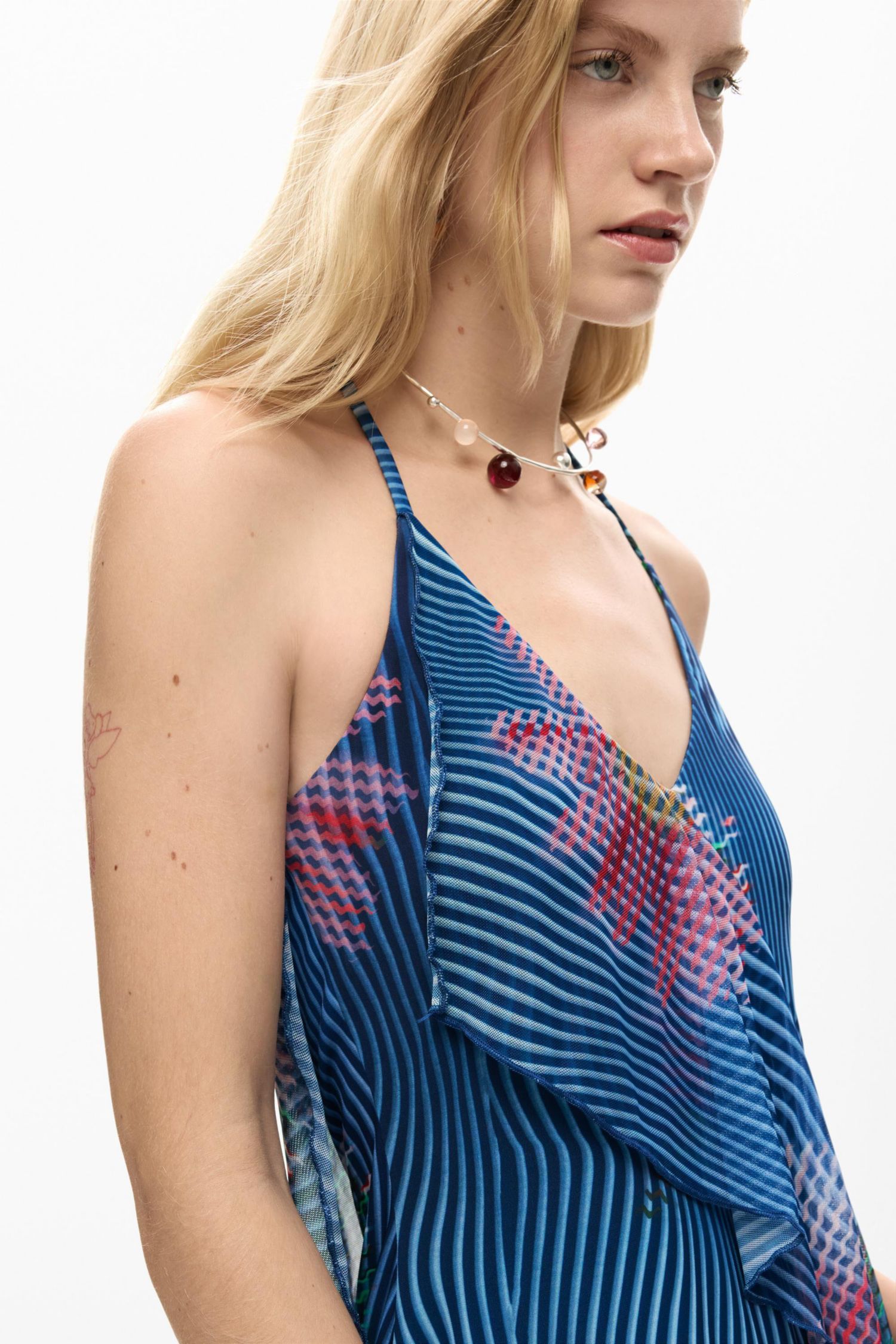 Women's Pixelated ruffle dress