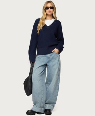 Women's Bluebell Oversized Waffle Knit Sweater