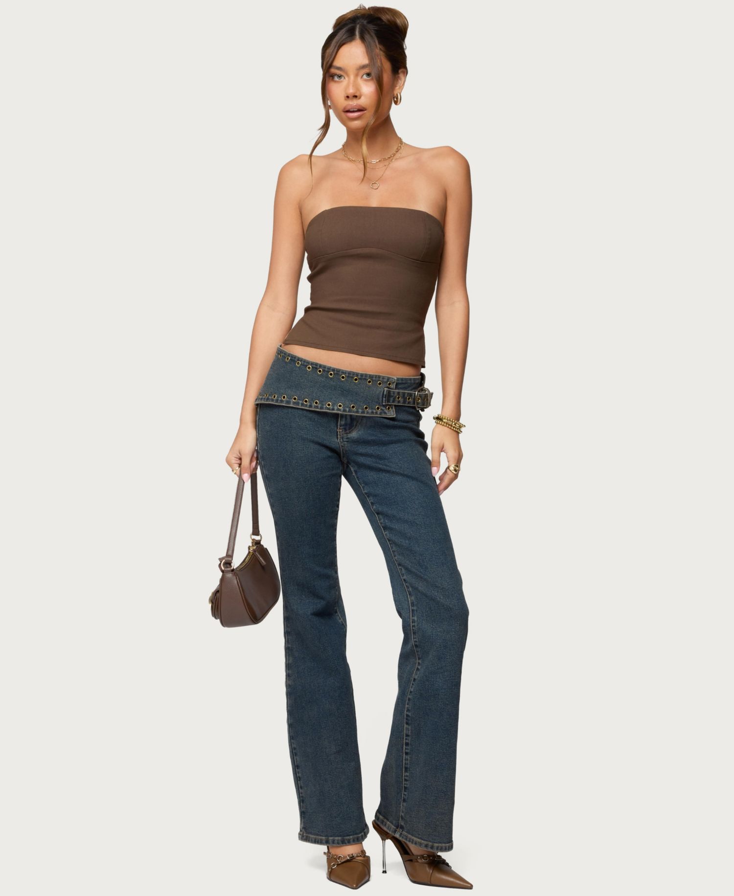 Women's Sade Strapless Side Slit Top