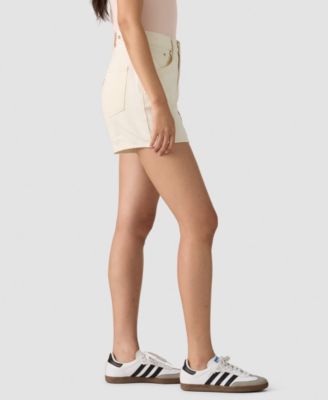 Women's Cotton Cinch-Waist Denim Shorts 