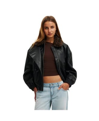 Women's Darcy Faux Leather Bomber