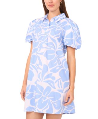 Women's Button Collared Mini Dress