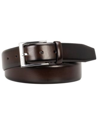 Men's Engraved Logo Leather Business Belt