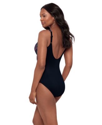 Women's Tummy Control V-Neck One-Piece Swimsuit