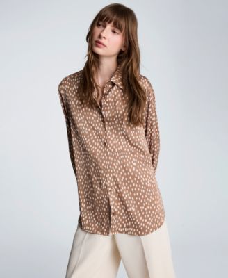 Women's Satin Long-Sleeve Shirt