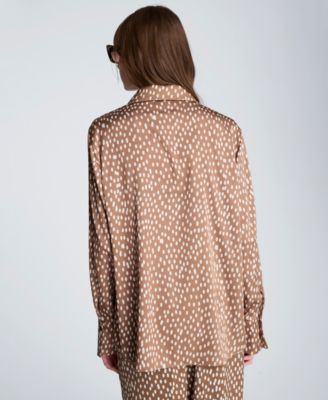 Women's Satin Long-Sleeve Shirt