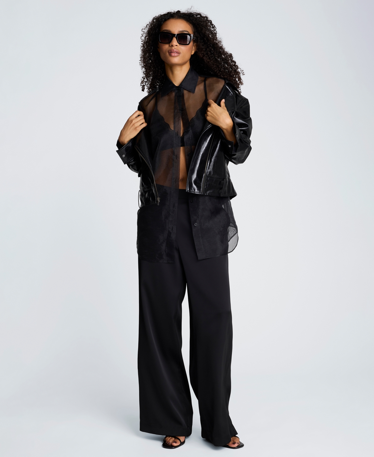 Kenneth Cole Women's Satin Wide Leg Pants