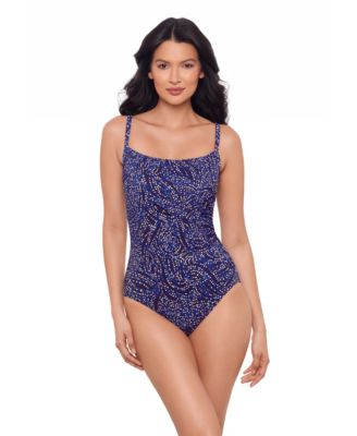 Women's Underwired Square Neck One-Piece Swimsuit