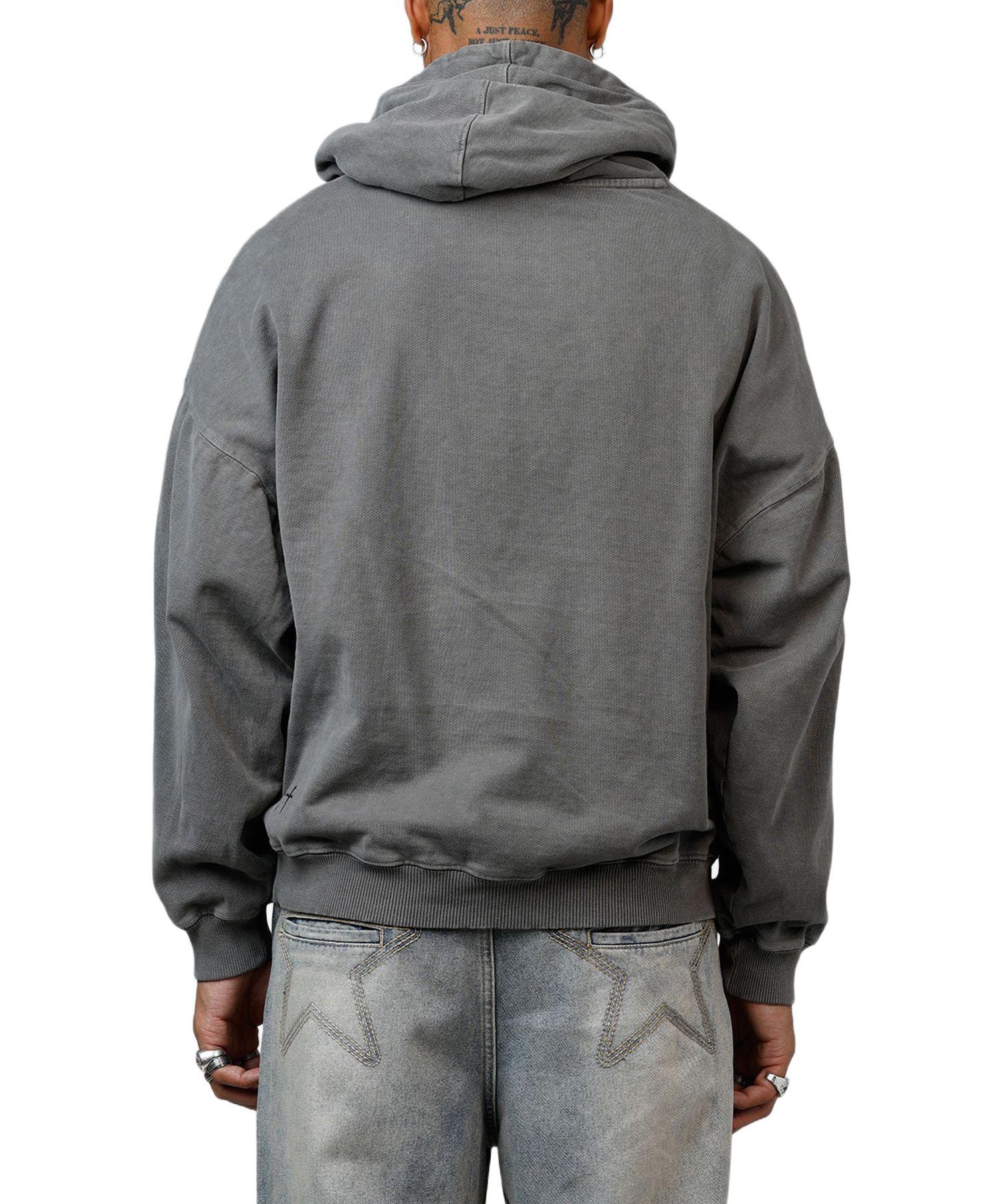 Men's Black Doves Premium Hoodie Washed Charcoal