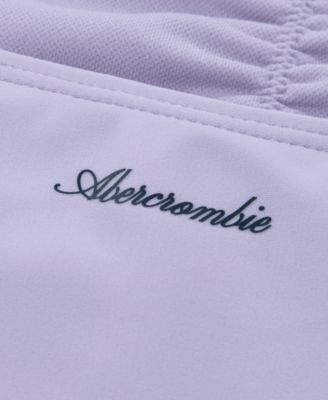 Girls' Cinched Cutout Round Neck One-Piece Swimsuit