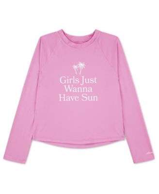 Girls' Graphic Long-Sleeve Rash Guard