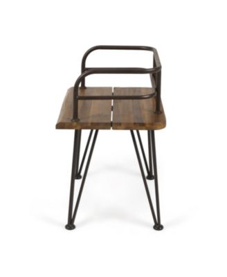 Rustic Acacia Wood Patio Chair Set (Set of 2)