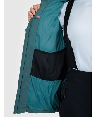 Women's ski down jacket with Primaloft Silver filling - olive