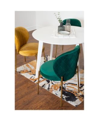 White Round 5-Piece Dining Set