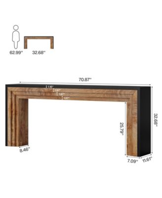 70.9-Inch Long Console Table, Farmhouse Narrow Wooden Sofa Table Behind The Couch for Living Room, Entryway, Hallway, Foyer