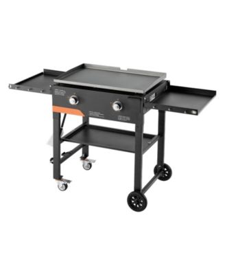 2-Burner Propane Gas Griddle, 28", Foldable Flat Top w/ Wheels, 30,000 BTU, Pulse Ignition, Outdoor