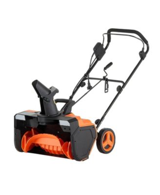 Electric Snow Blower, 23", 15A Corded Snow Thrower, Dual LED Lights, 180° Chute, 25 ft Throw, 12" Depth