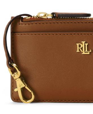 Leather L-Zip Card Case Wallet