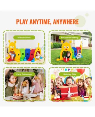 Caterpillar Crawl Tunnel for Kids, Indoor Outdoor Play Toy