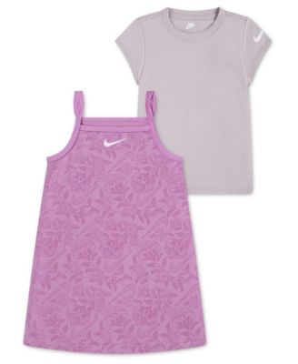 Girls' 4-6X Move with Nature Short-Sleeve T-Shirt and Dress, 2-Piece Set