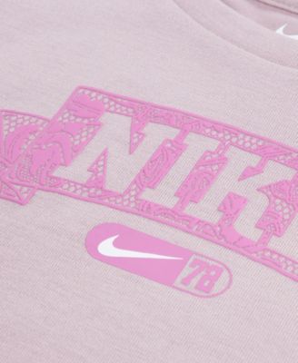 Girls' Toddler 2T-4T Lace It Up Crewneck T-Shirt and Shorts, 2-Piece Set