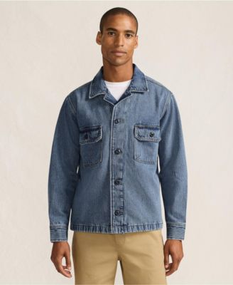 Men's Denim Utility Shirt Jacket