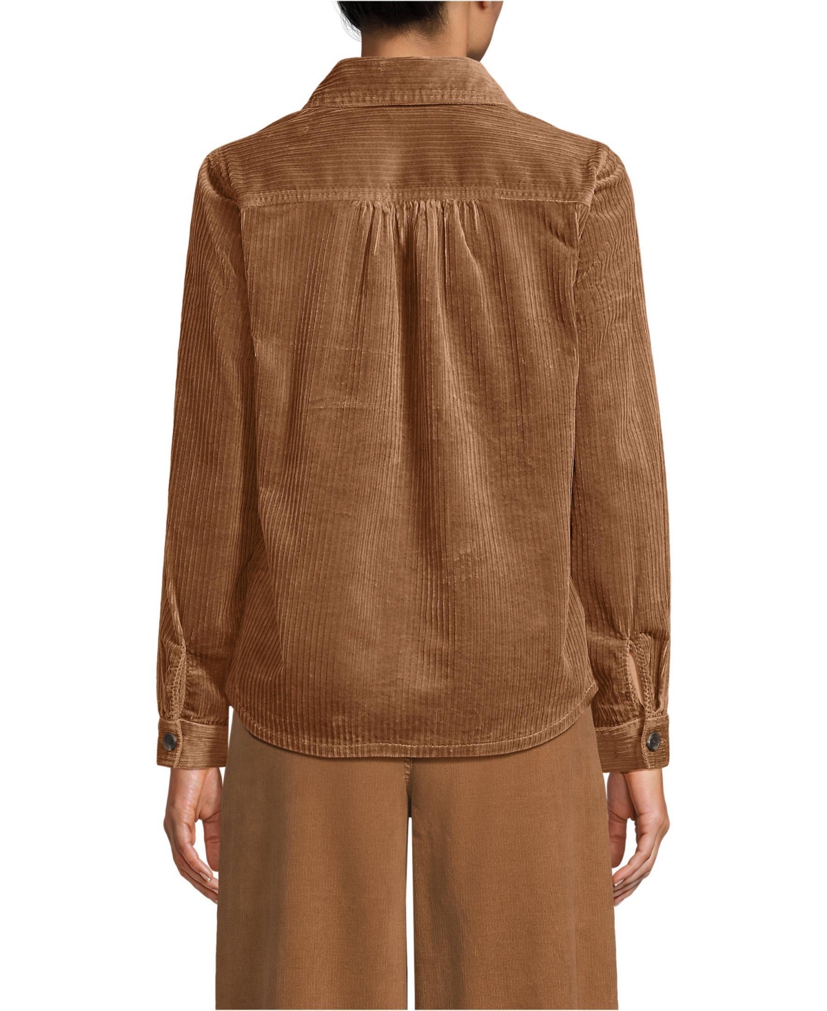 Lands' End Women's Wide Wale Corduroy Shirt Jacket
