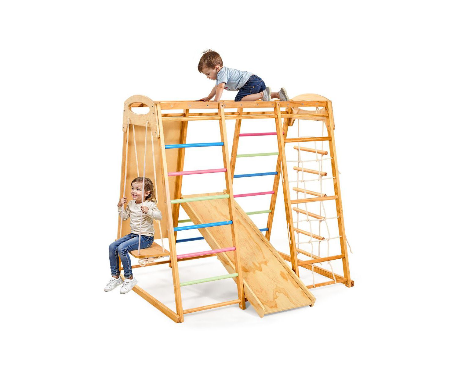 7-in-1 Wooden Jungle Gym