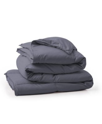 All-Season Goose Down Feather Fiber Comforter, Twin