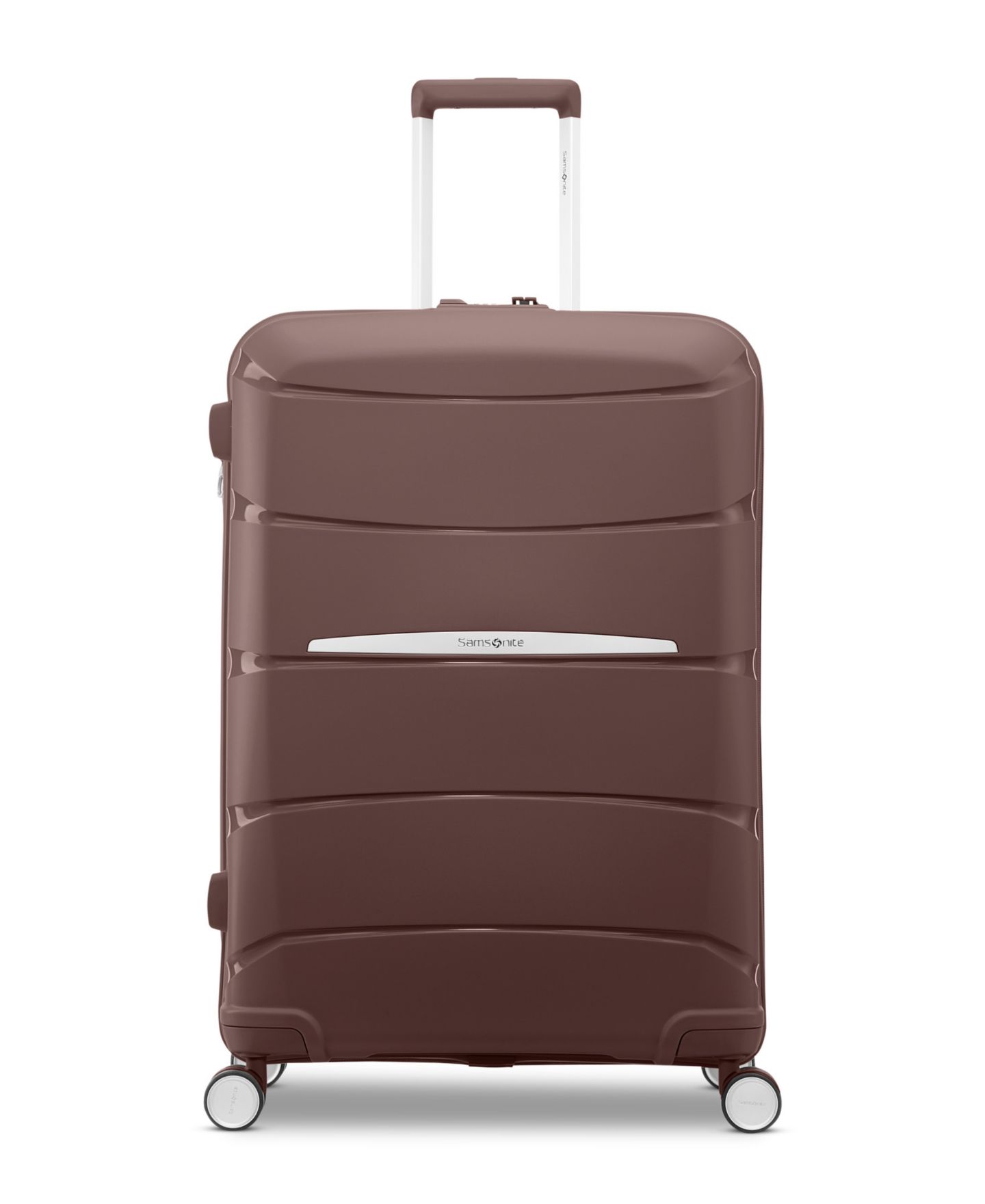 Чемодан Samsonite Outline Pro Medium Check-in Spinner, цвет: Шоколадный розовато-лиловый — фото 3