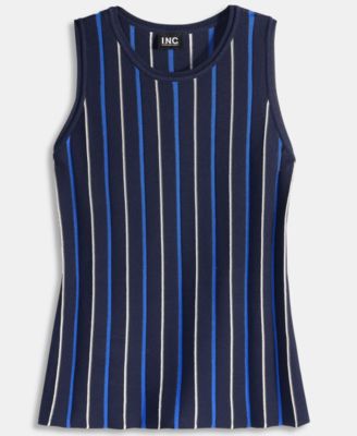Women's Multi-Stripe Sleeveless Sweater