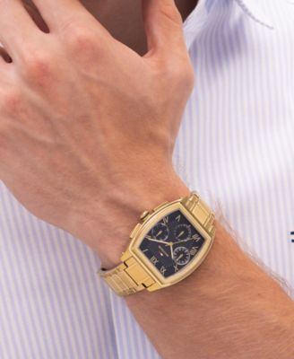 Men's Multifunction Gold Tone Stainless Steel Bracelet Watch, 36mm