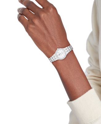 Women's Quartz Silver Tone Stainless Steel Bracelet Watch, 25mm