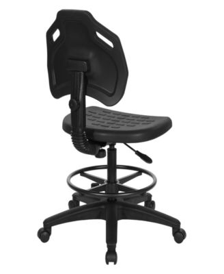 35.25" Metal Self Skinned Urethane Intermediate Drafting Chair