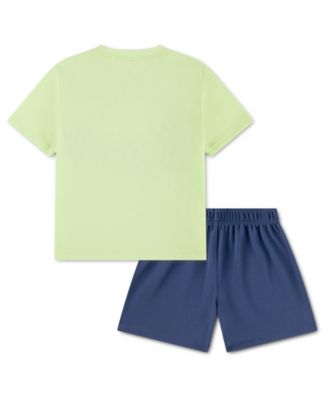 Boys' Toddler 2T-4T Crewneck T-Shirt and Mesh Shorts, 2-Piece Set