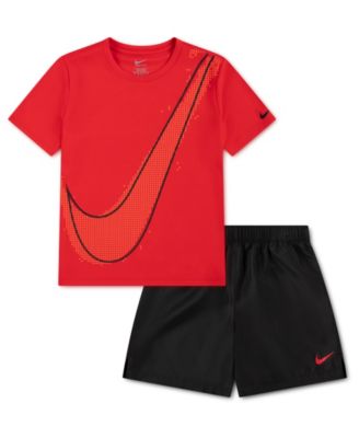 Boys' 4-7 Dri-FIT Crewneck T-Shirt and Woven Shorts, 2-Piece Set