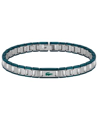 Lacoste Mens Metropole Edge Two-Tone Stainless Steel Bracelet - Silver Stainless Steel 135$