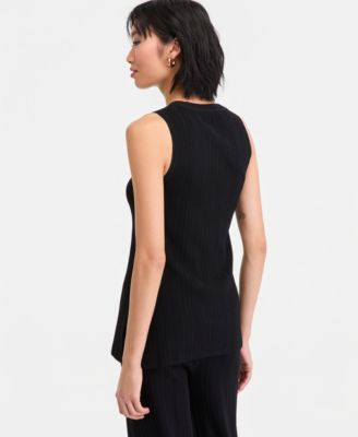 Women's Rib-Knit Sleeveless Tunic