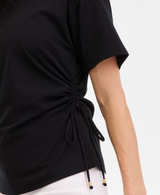 Women's Short Sleeve Side Tie T-Shirt