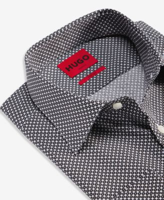 Hugo Boss Men's Valerio Long Sleeve Button-Front Geo Print Shirt