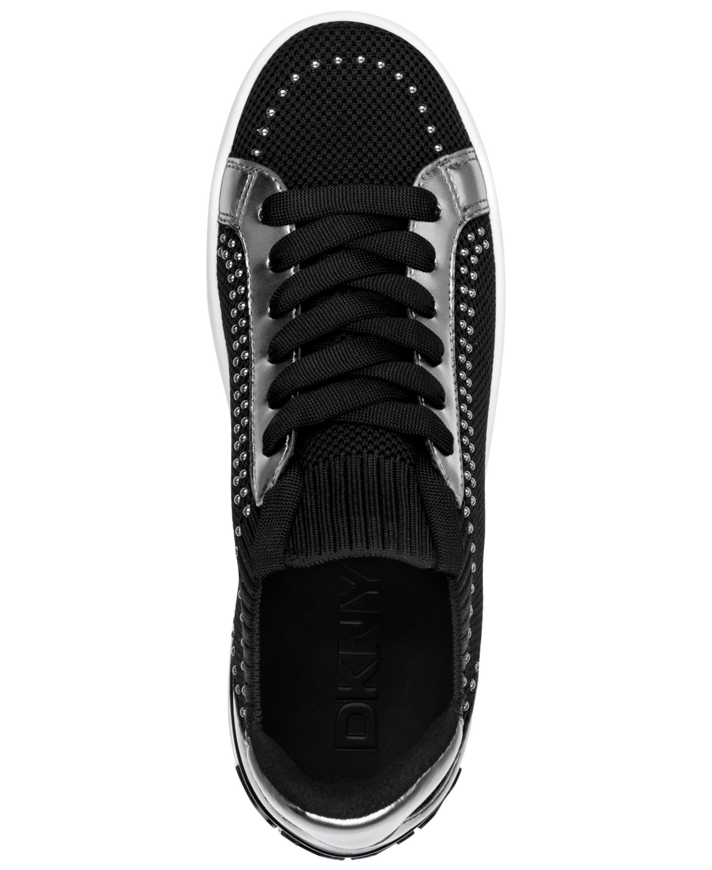 Женские кроссовки DKNY Mallory Studs Lace-Up, цвет: Чёрный — фото 4