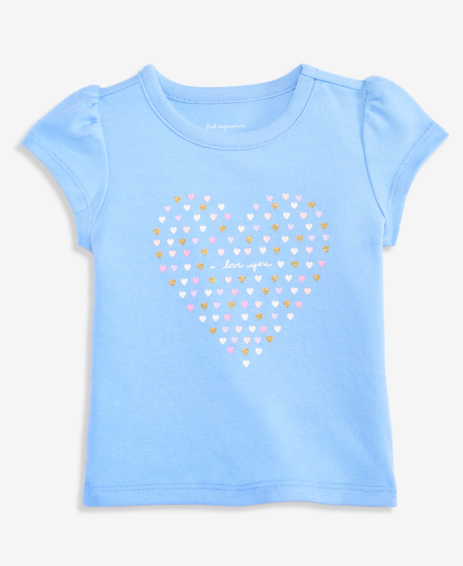 Baby Girls' 3M-24M Mix and Match I Love You Heart T-Shirt