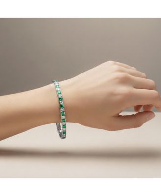 Modern Plated Alternating CZ Tennis Bracelet