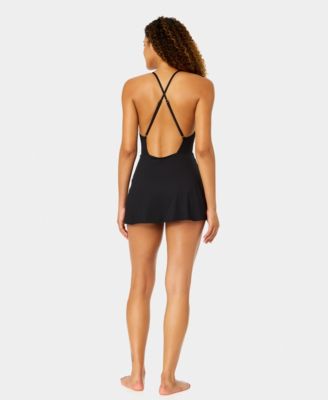 Solid  Surplice Swimdress