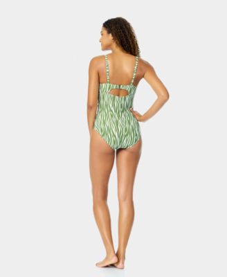 Women's V-Neck Underwire One-Piece Swimsuit