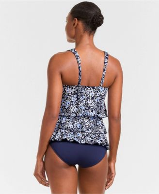 Women's Ruffle Fauxkini One Piece Swimsuit